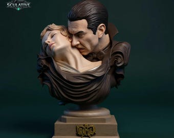Busto de Drácula (archivo STL) / Estatua de vampiro impresa en 3D / Decoración gótica de terror / Descarga STL de alto detalle