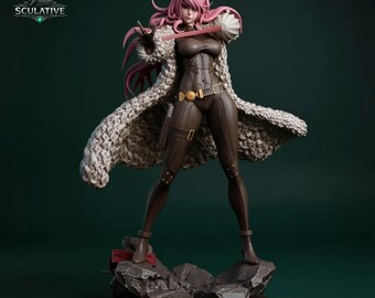 Elegante Anime Sword Woman STL-Datei | Elite Kriegerin Statue | Stilvolles Fighter Girl Modell | 3D Druckbare Figur | 1:6 Maßstab STTL