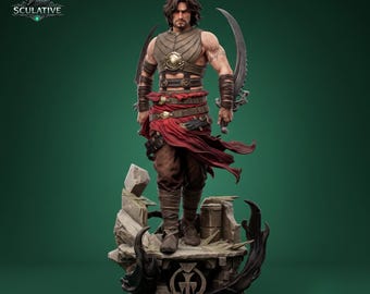 砂漠の戦士の3Dプリント用STLファイル｜ファンタジーヒーローのレジンフィギュア｜3Dプリント像モデル｜デジタルダウンロード