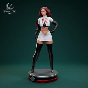 Jessie anime character STL model for resin 3D print