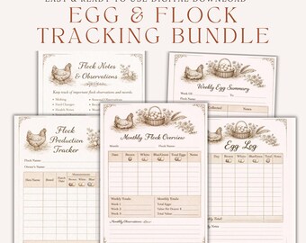 Chicken Egg Log Printable, Egg Production Tracker, Flock Record Keeper ...