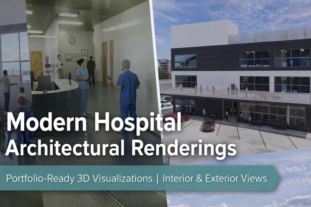 Modern Hospital Architectural Renderings – 3D Medical Design Portfolio ...