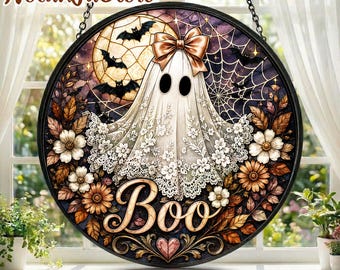 Ghost Bride Suncatcher, Halloween Window Decor, Spooky Gothic Suncatcher, Boo Ghost Gift, Halloween Home Decor, Ghost Lover Gift