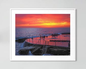Bronte Beach Print | Sydney Coastal Photography | Digital Download Wall Art