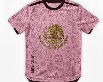 Personalized Mexico Soccer Jersey, Pink El Tri Football Shirt