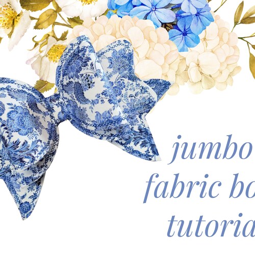 Jumbo Fabric Bow Video Tutorial How to Make a Jumbo Fabric Etsy