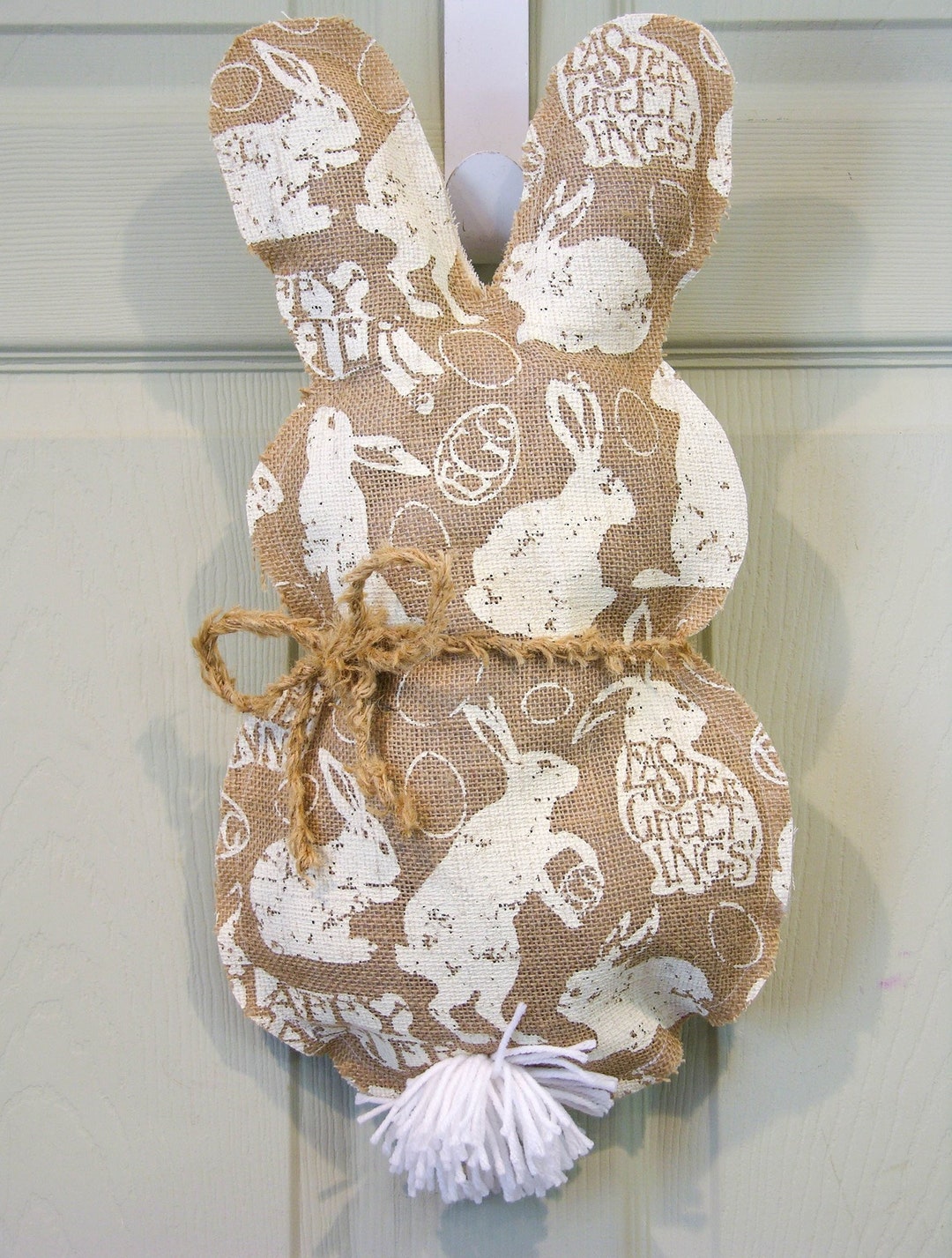 Easter Greetings Bunny Hanger - Etsy