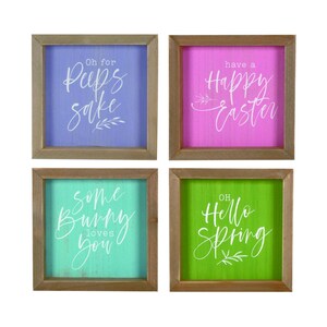Easter and Spring Wood Signs, Spring Wreath Sign, Easter Wreath Sign, Spring and Easter Mantle Decor Signs