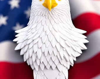 Original 3D Printed Eagle Head Wreath Attachment