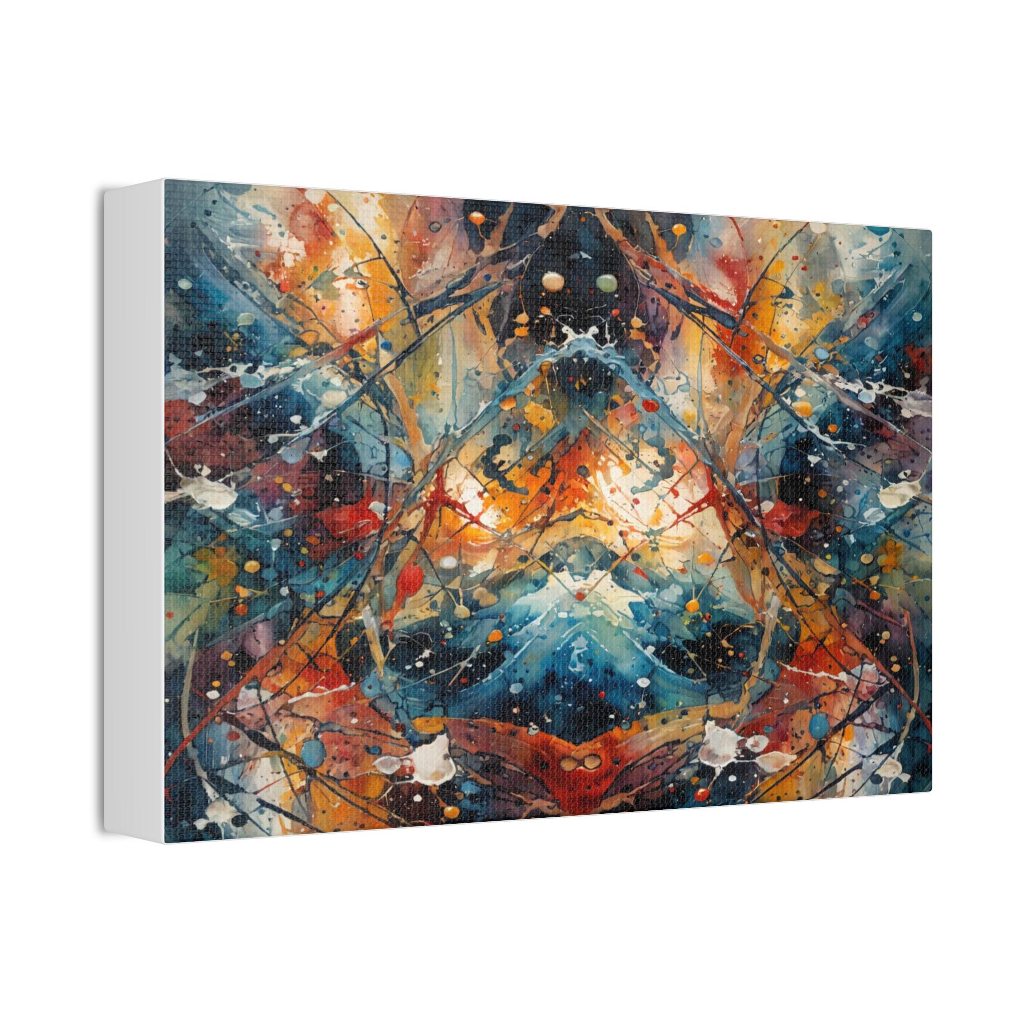 Red Scribe 3 - Canvas Wall Art