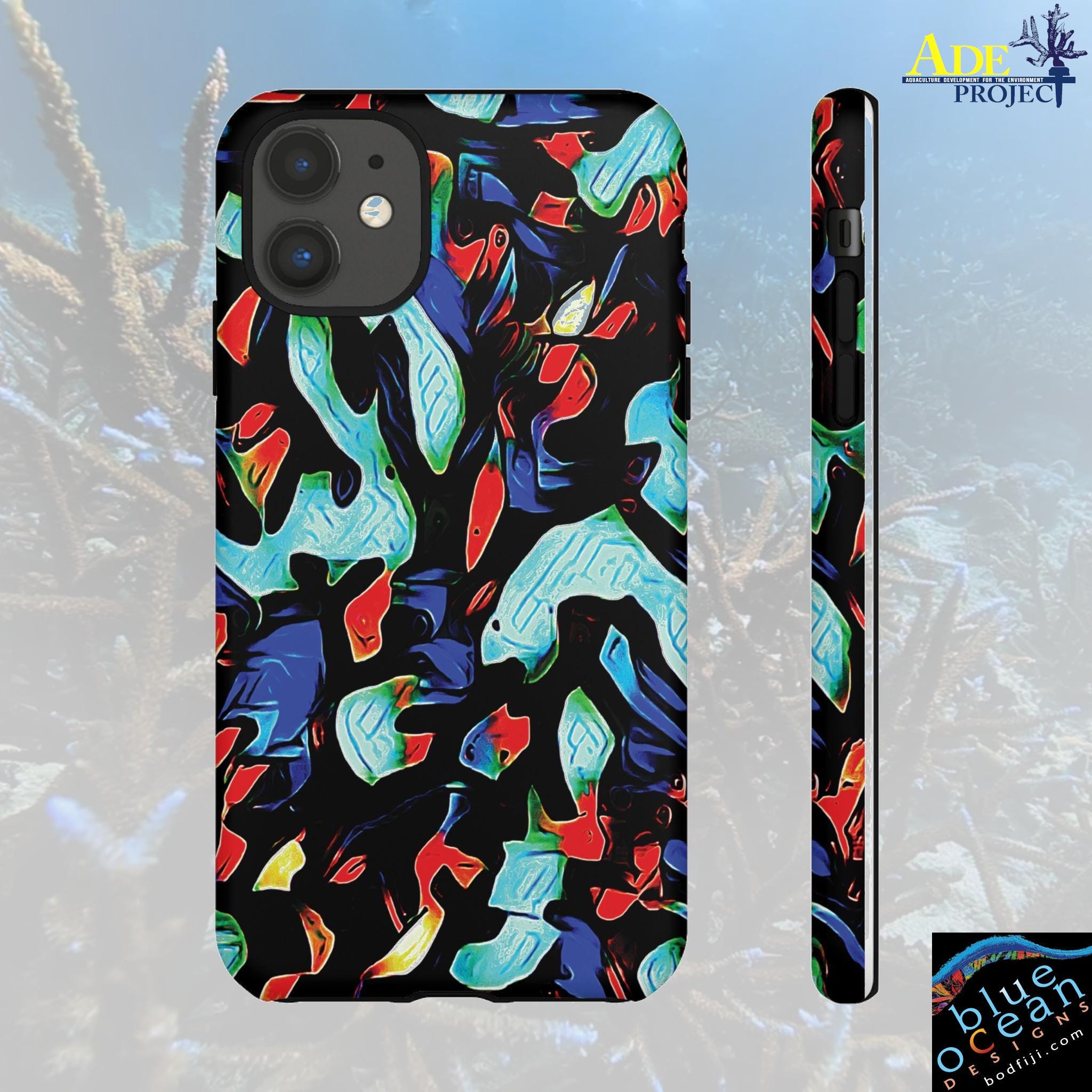 Wild Branch iPhone Tough Case - Walt Smith Fiji Ocean Art - Supports ADE Reef Restoration