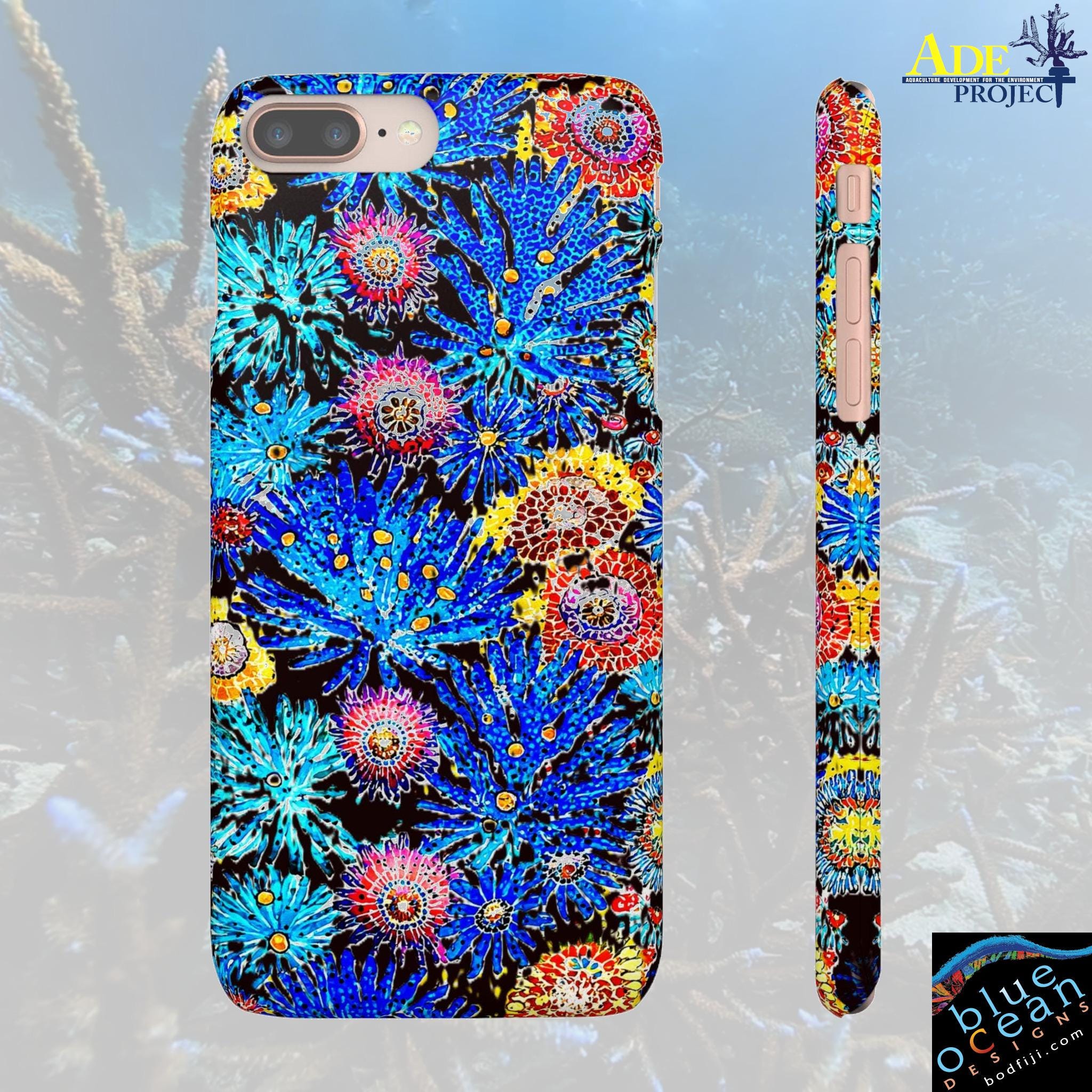 Coral Explosion iPhone Snap Case - Walt Smith Fiji Ocean Art - Supports ADE Reef Restoration
