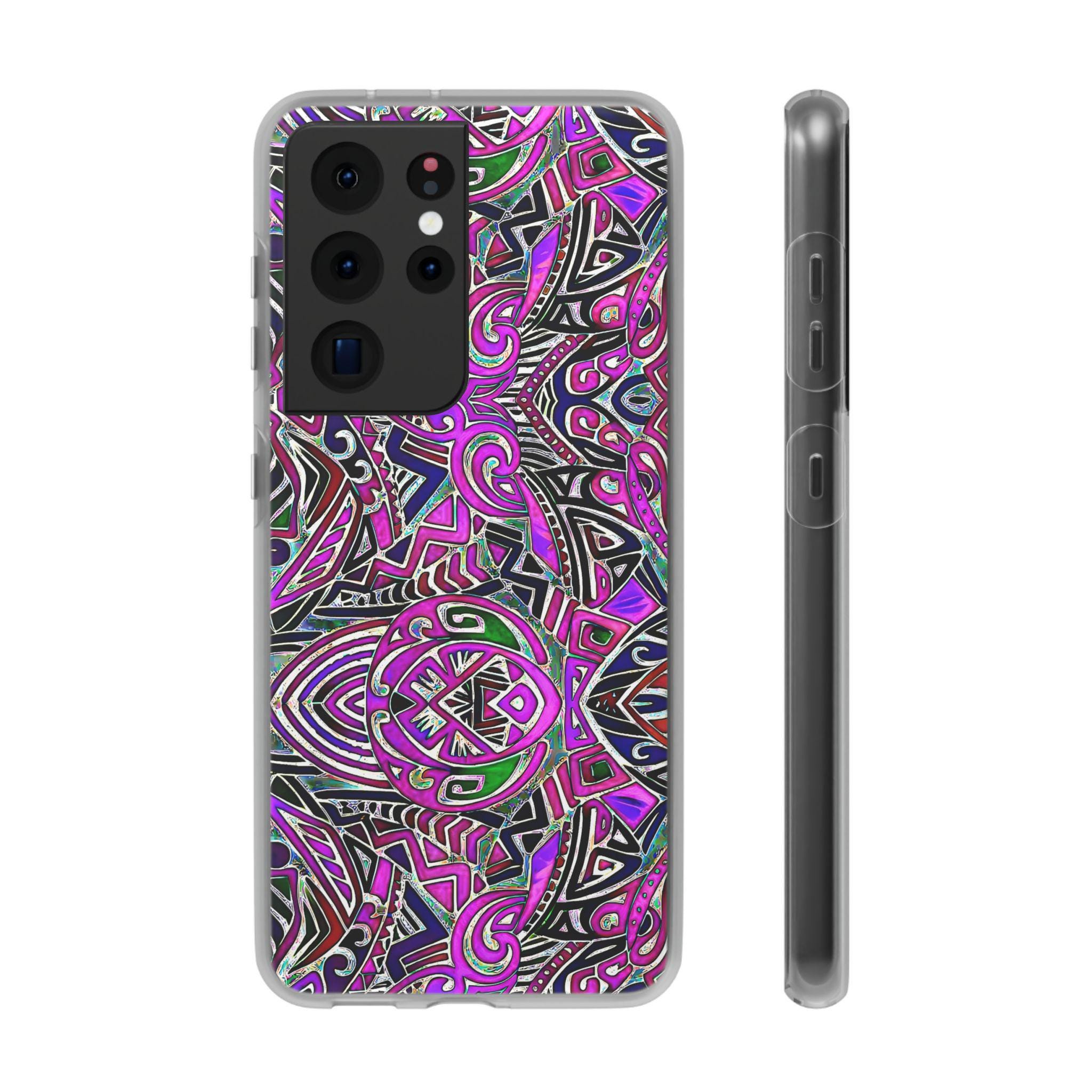 Purple Indo Android Flexi Case - Walt Smith Fiji Ocean Art - Supports ADE Reef Restoration