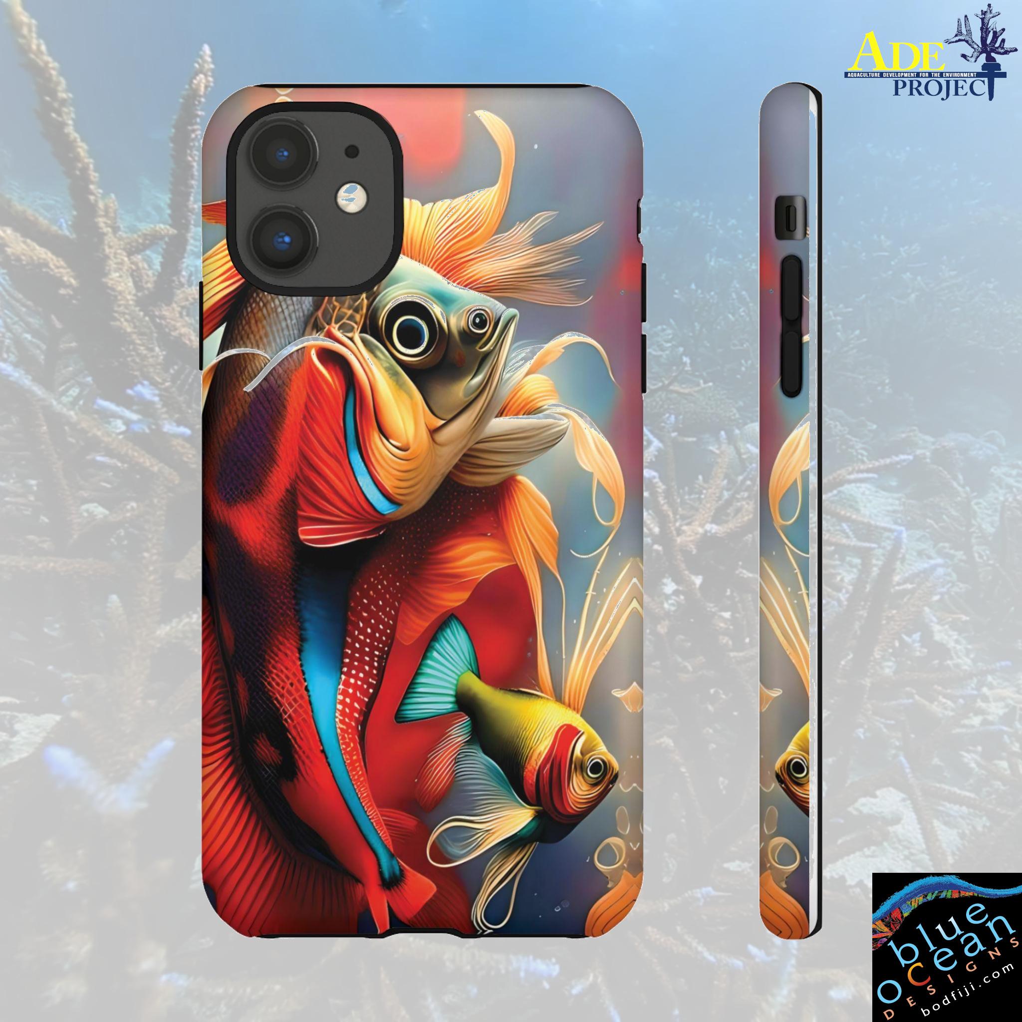 Mr Fish iPhone Tough Case - Walt Smith Fiji Ocean Art - Supports ADE Reef Restoration