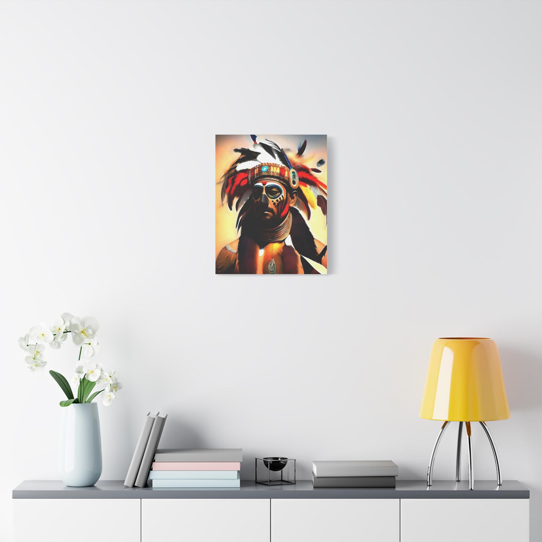 Painted Warrior - Canvas Wall Art