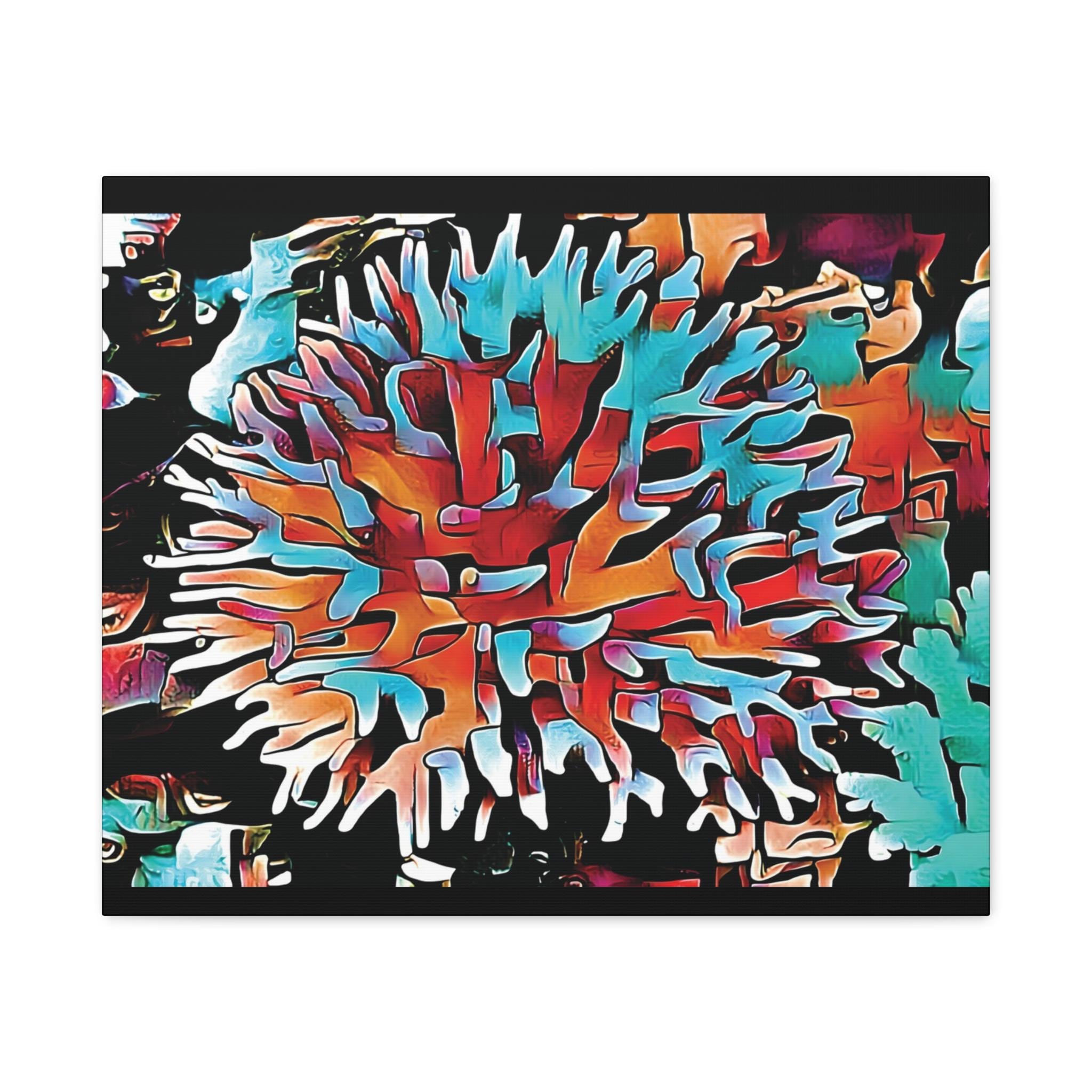 Aqua Spike Canvas Wall Art