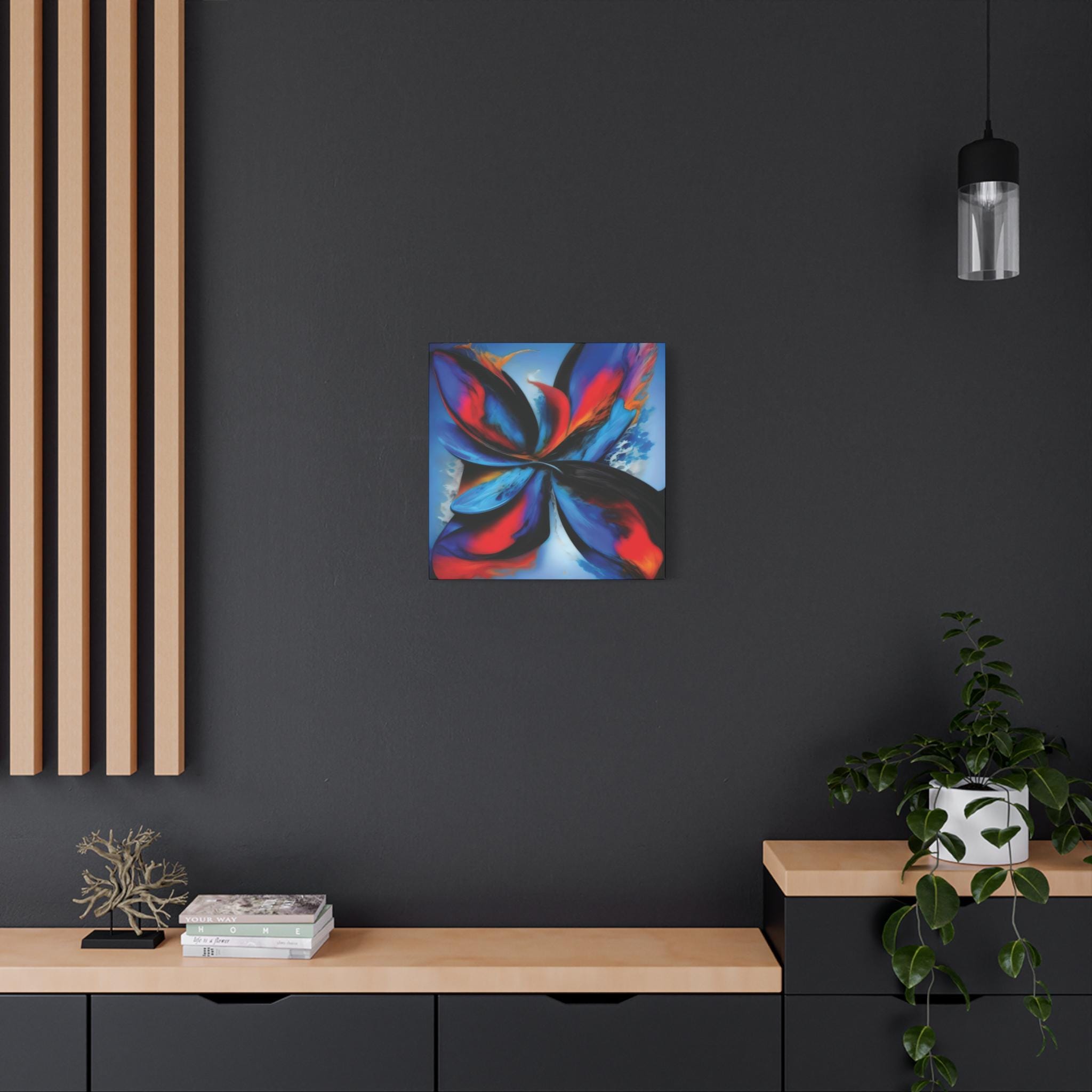 Flaming Fan Canvas Wall Art
