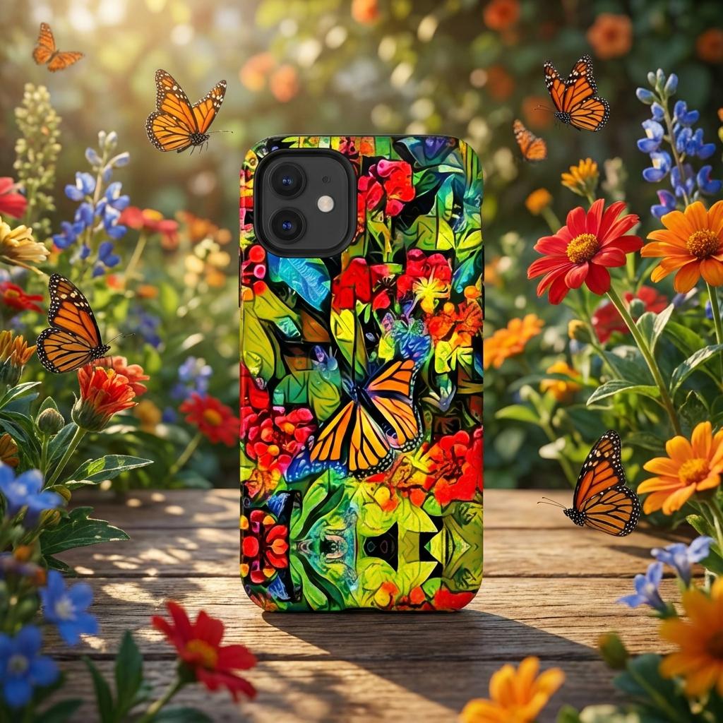 Monarch Garden iPhone Tough Case