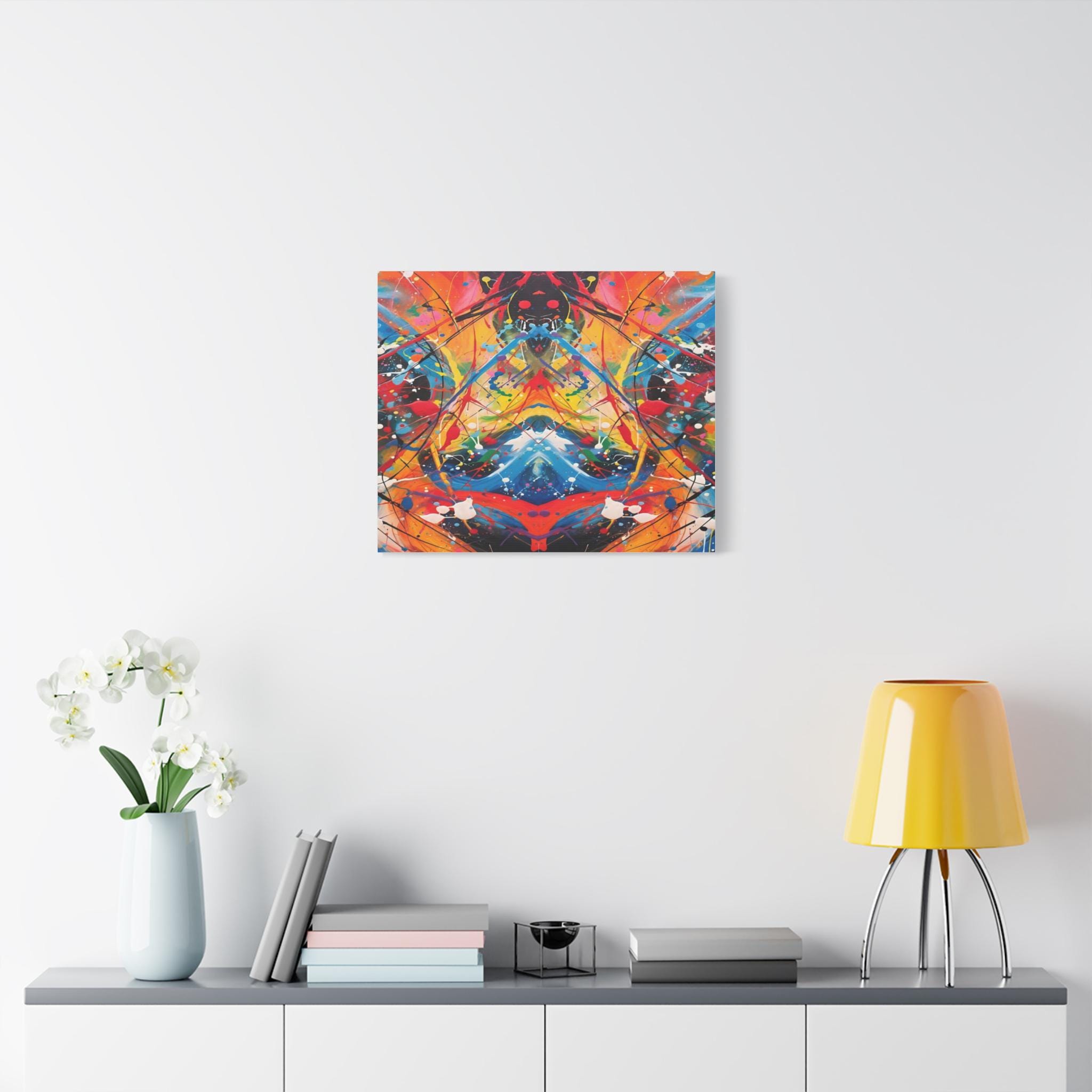 Red Scribe 2 - Canvas Wall Art
