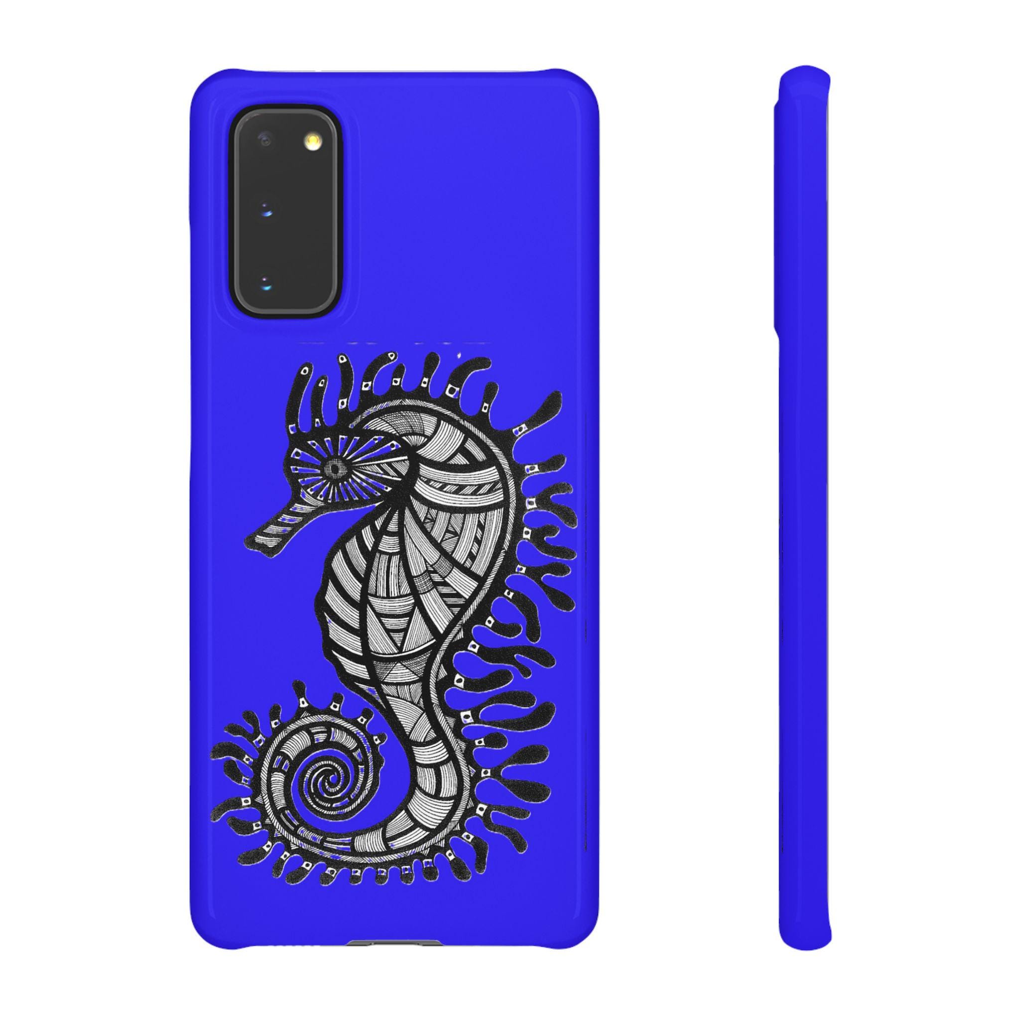 Seahorse on Blue Android Snap Case - Walt Smith Fiji Ocean Art - Supports ADE Reef Restoration