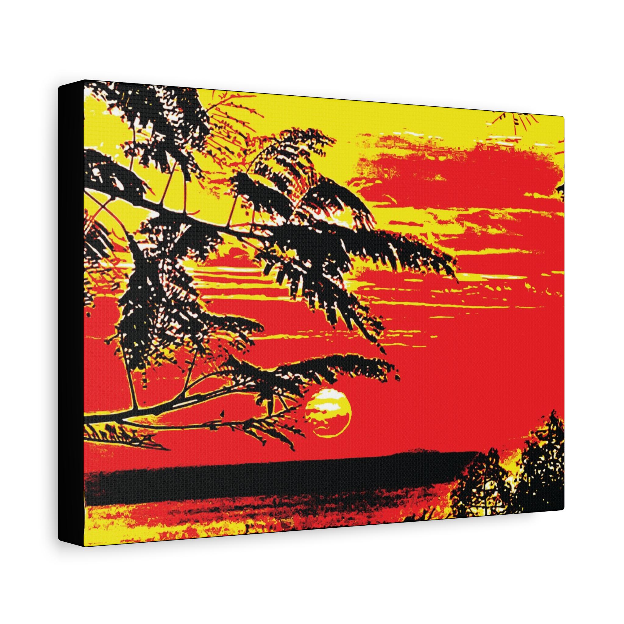 Red Night Canvas Wall Art