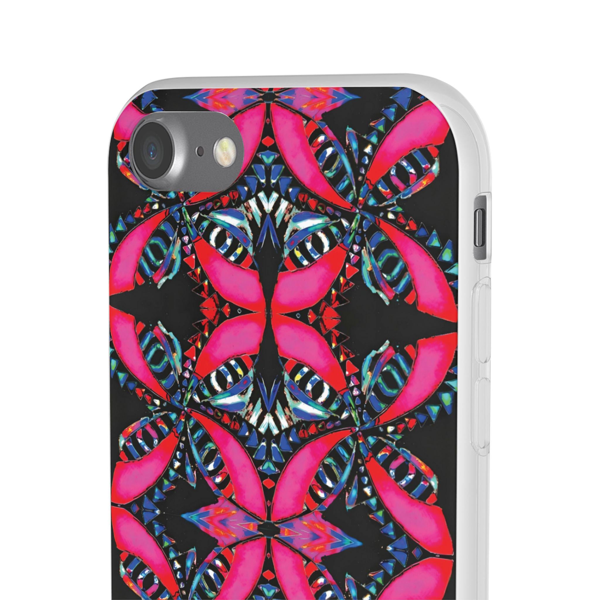 Pink on Black iPhone Flexi Case - Walt Smith Fiji Ocean Art - Supports ADE Reef Restoration
