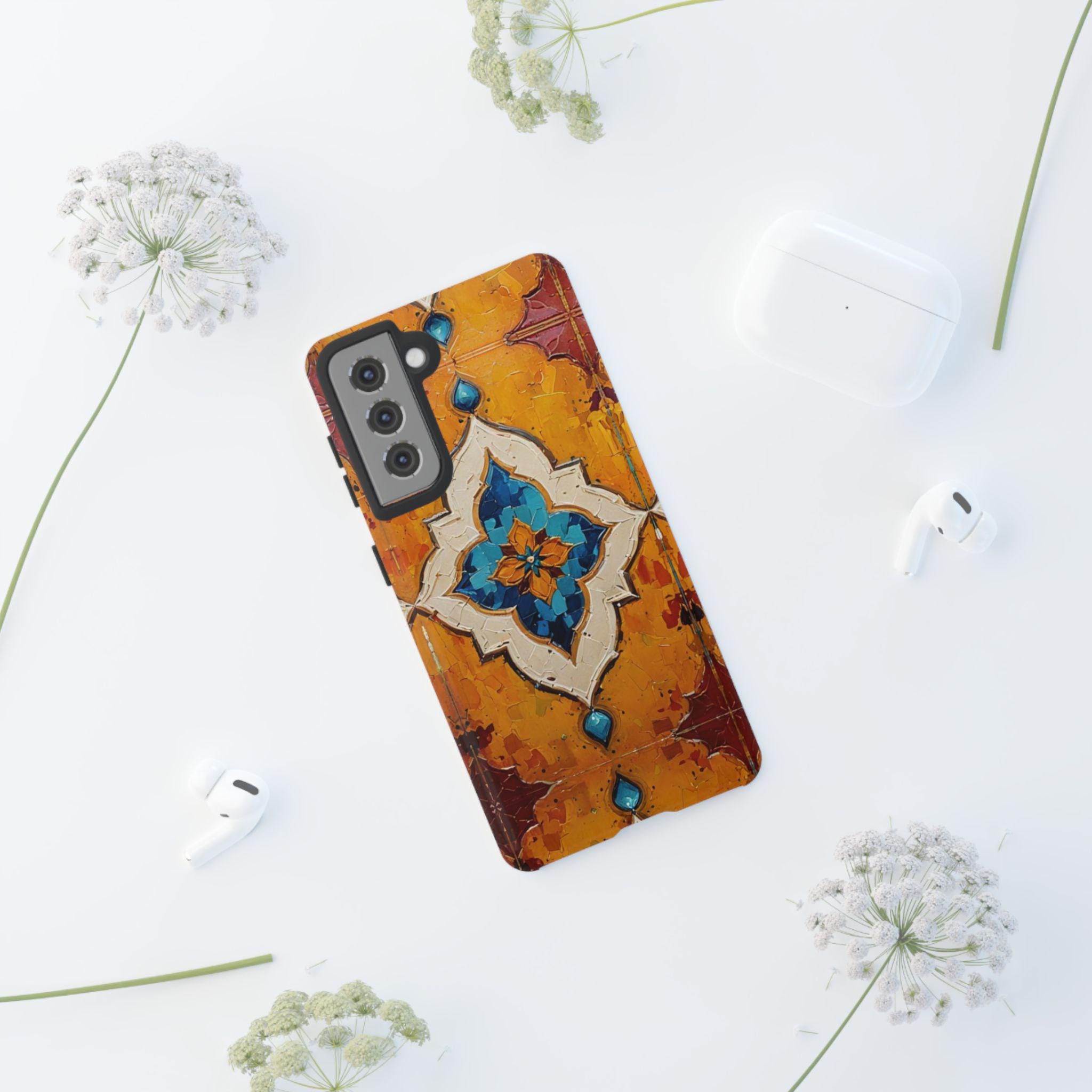 Morocco Tiles Android Tough Case - Walt Smith Fiji Ocean Art - Supports ADE Reef Restoration