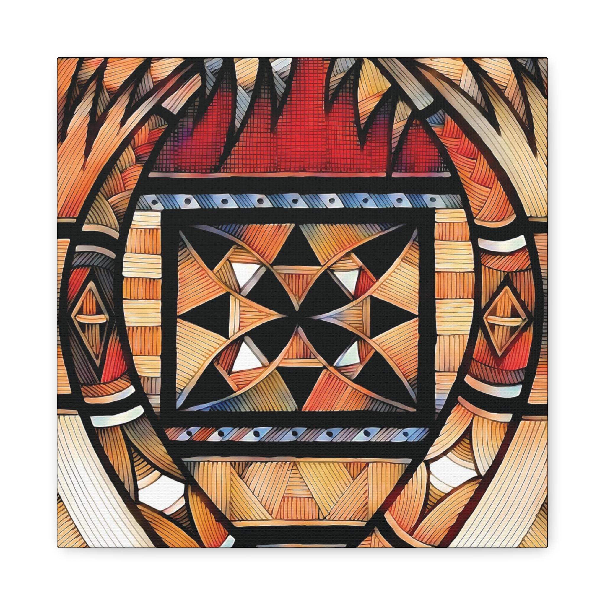 Tapa Palm Canvas Wall Art