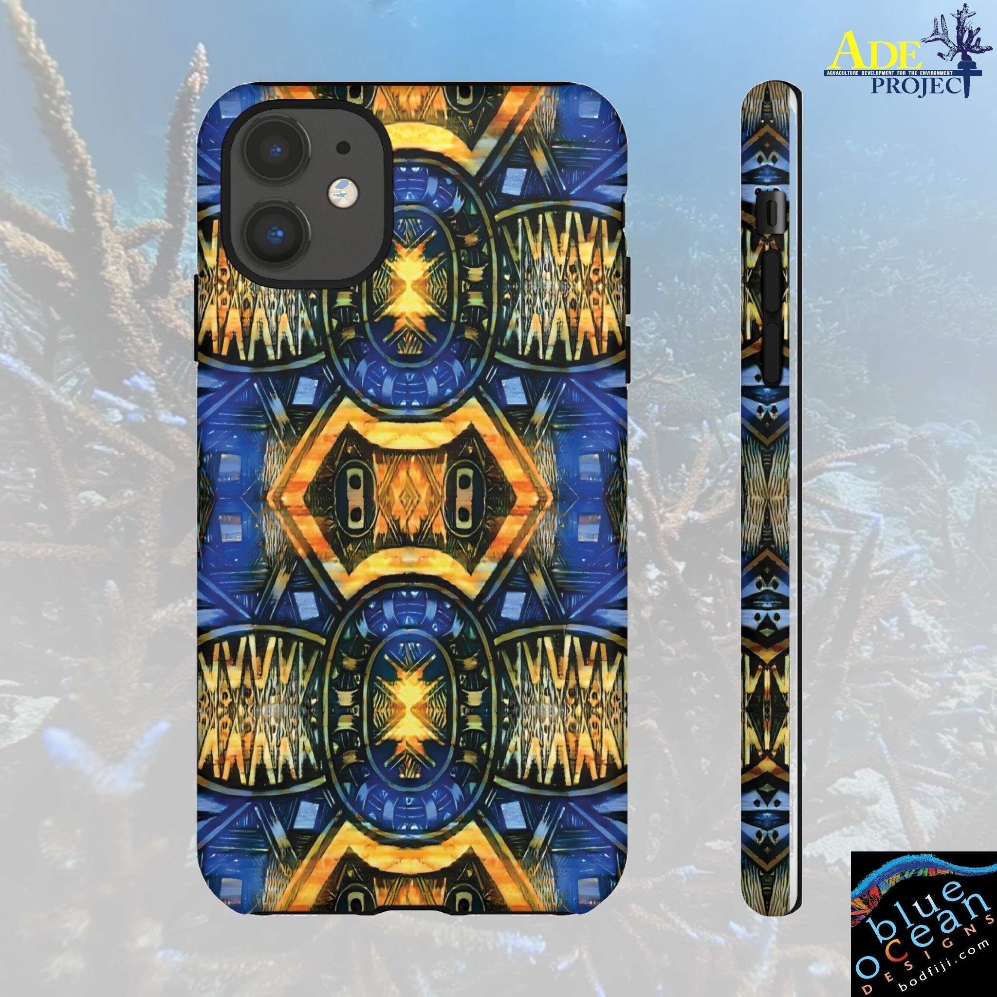 Blue Shield iPhone Tough Case - Walt Smith Fiji Ocean Art - Supports ADE Reef Restoration