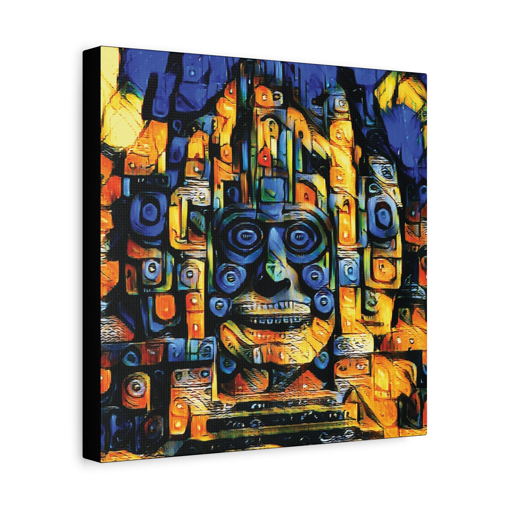 Purple Face Canvas Wall Art