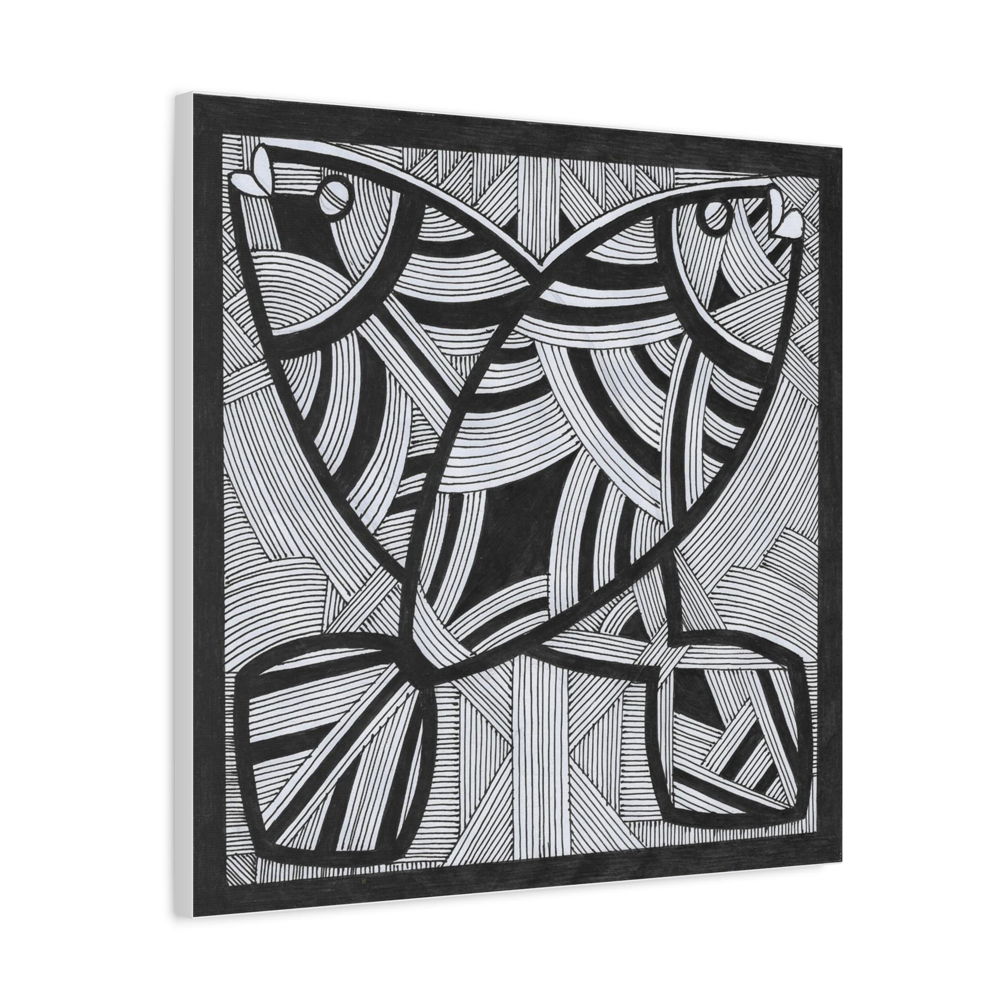 Two Fish B - Canvas Wall Art