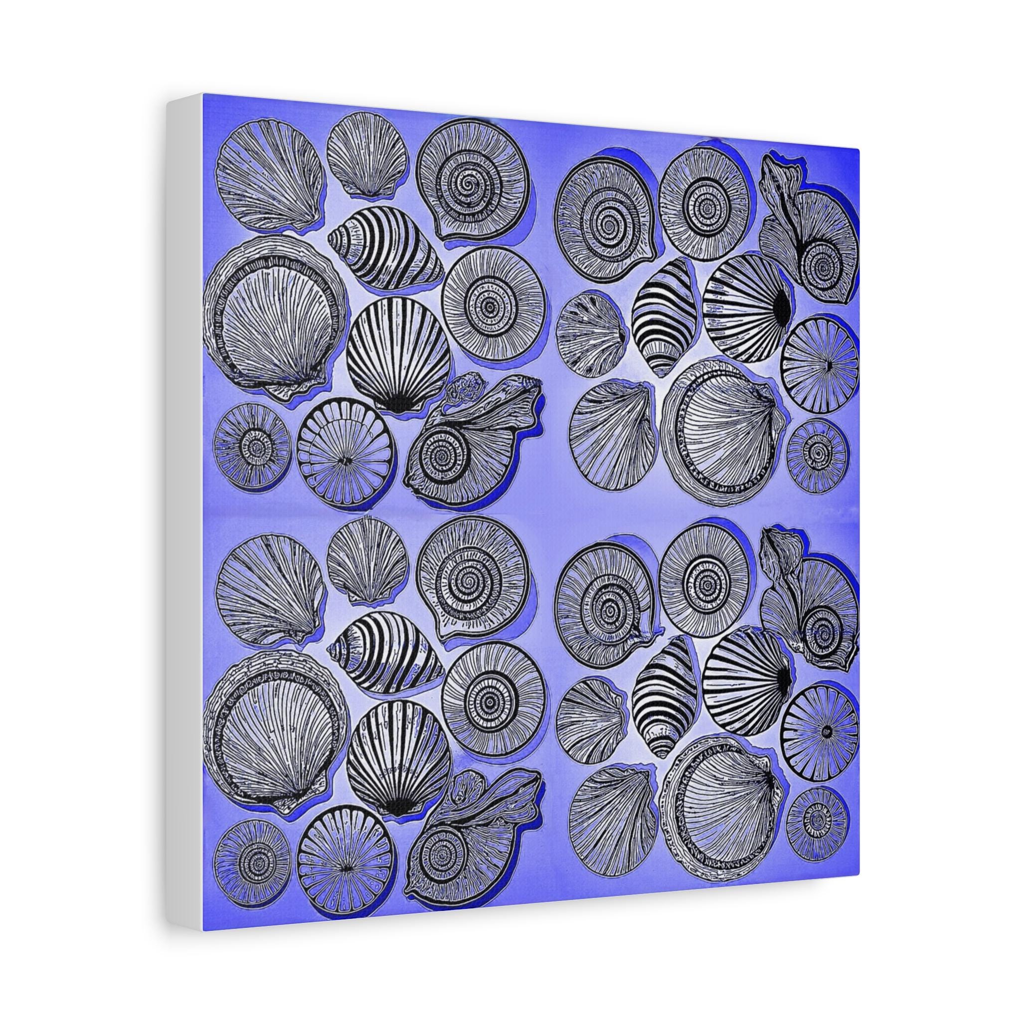 Shells Blue - Canvas Wall Art