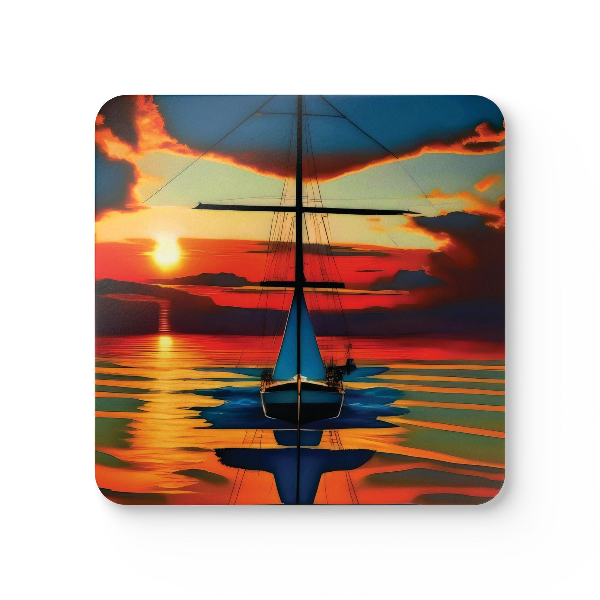 Night on the Water - Corkwood Coaster Set