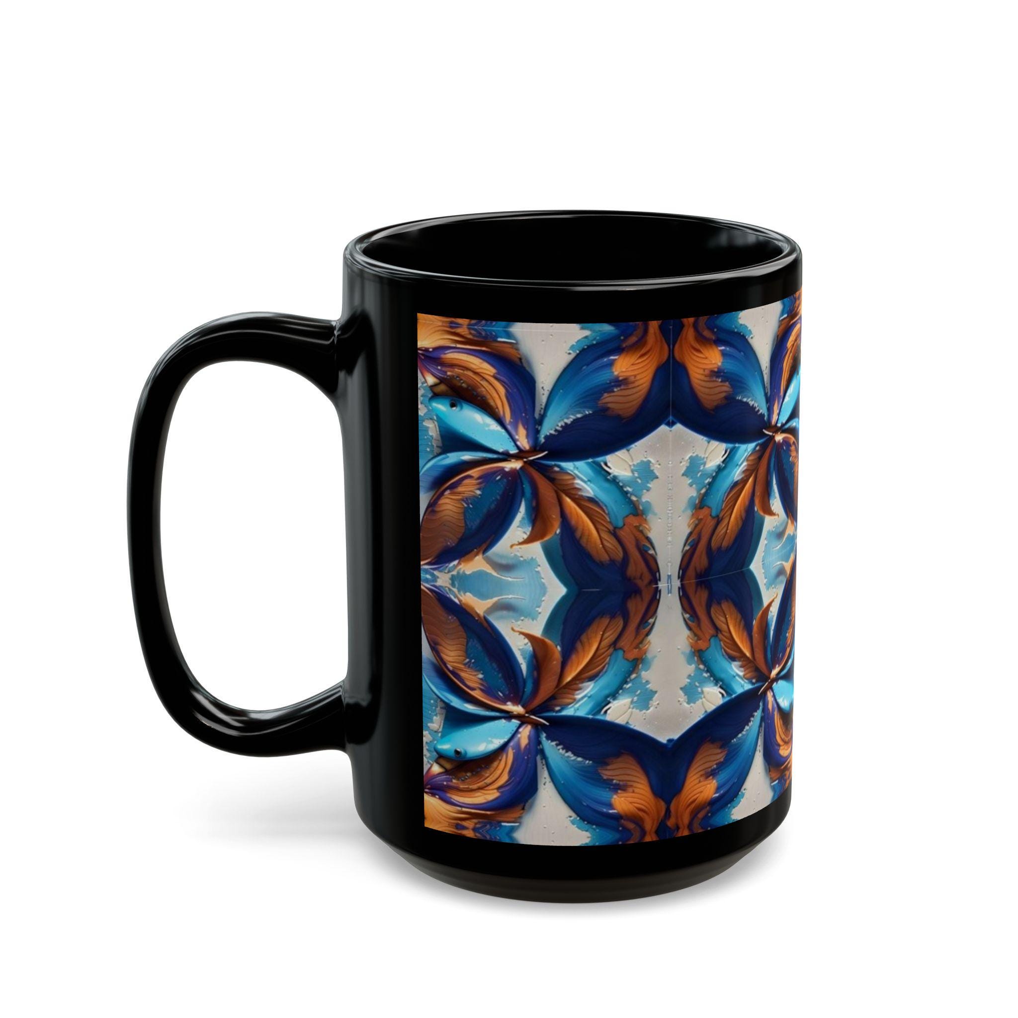 Blue Fan Quad - Coffee Mug