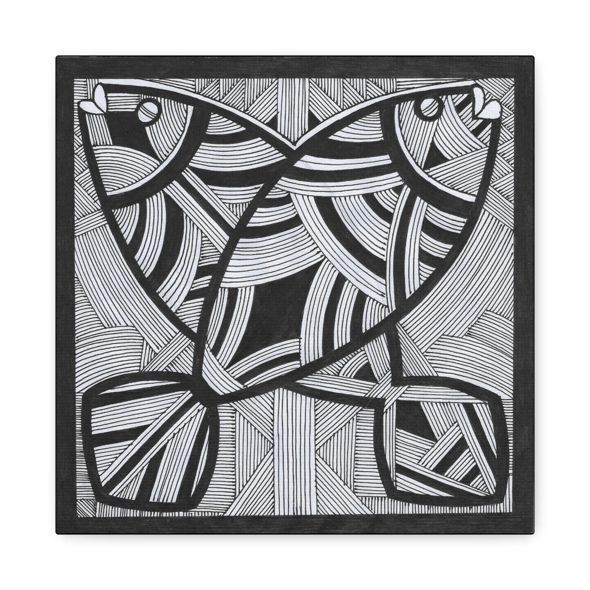 Two Fish B Canvas Wall Art