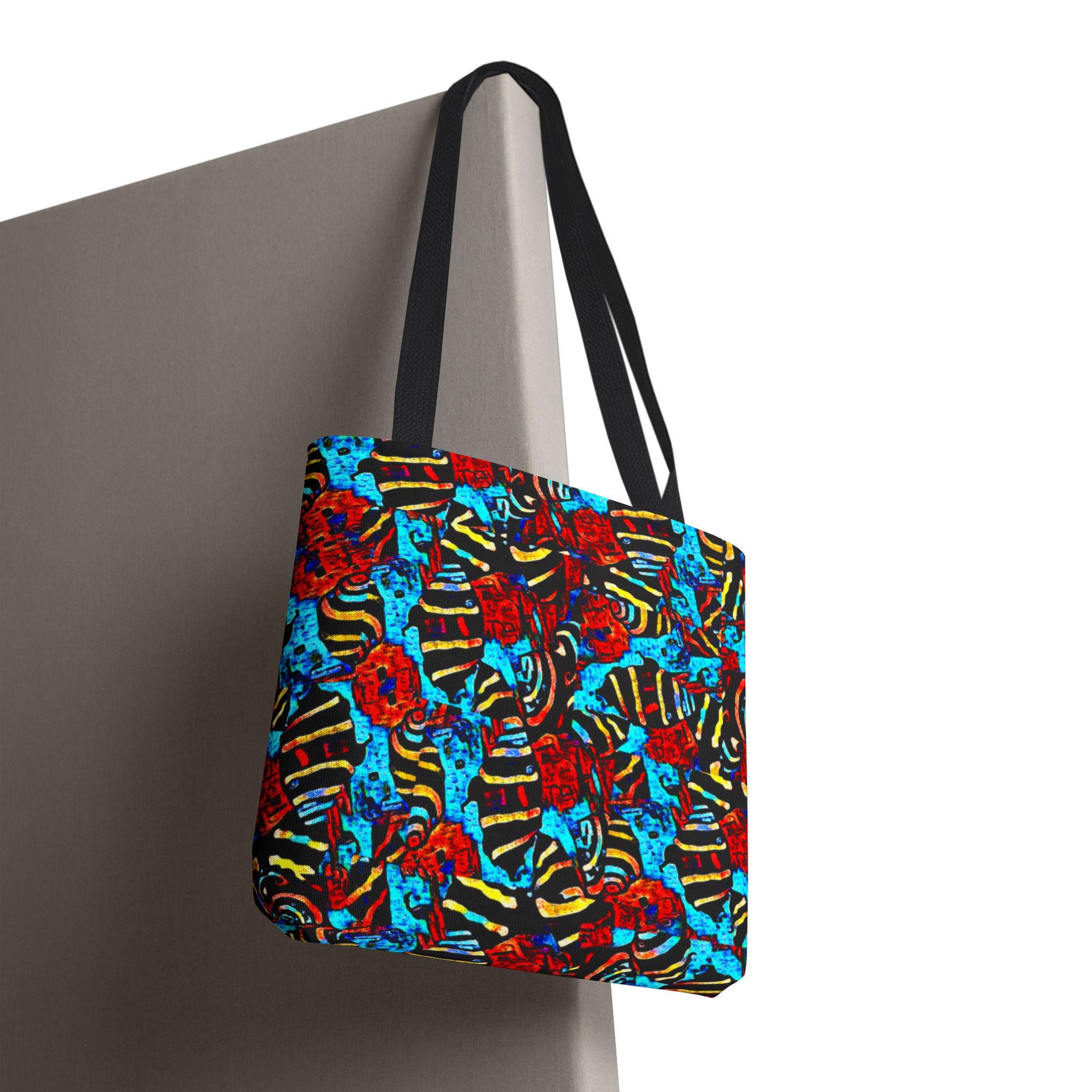 Colorful Snails on Parade Tote Bag | All-Over Print Beach Sand Design