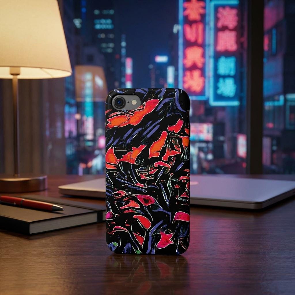 Dark Rider iPhone Flexi Case - Walt Smith Fiji Ocean Art - Supports ADE Reef Restoration