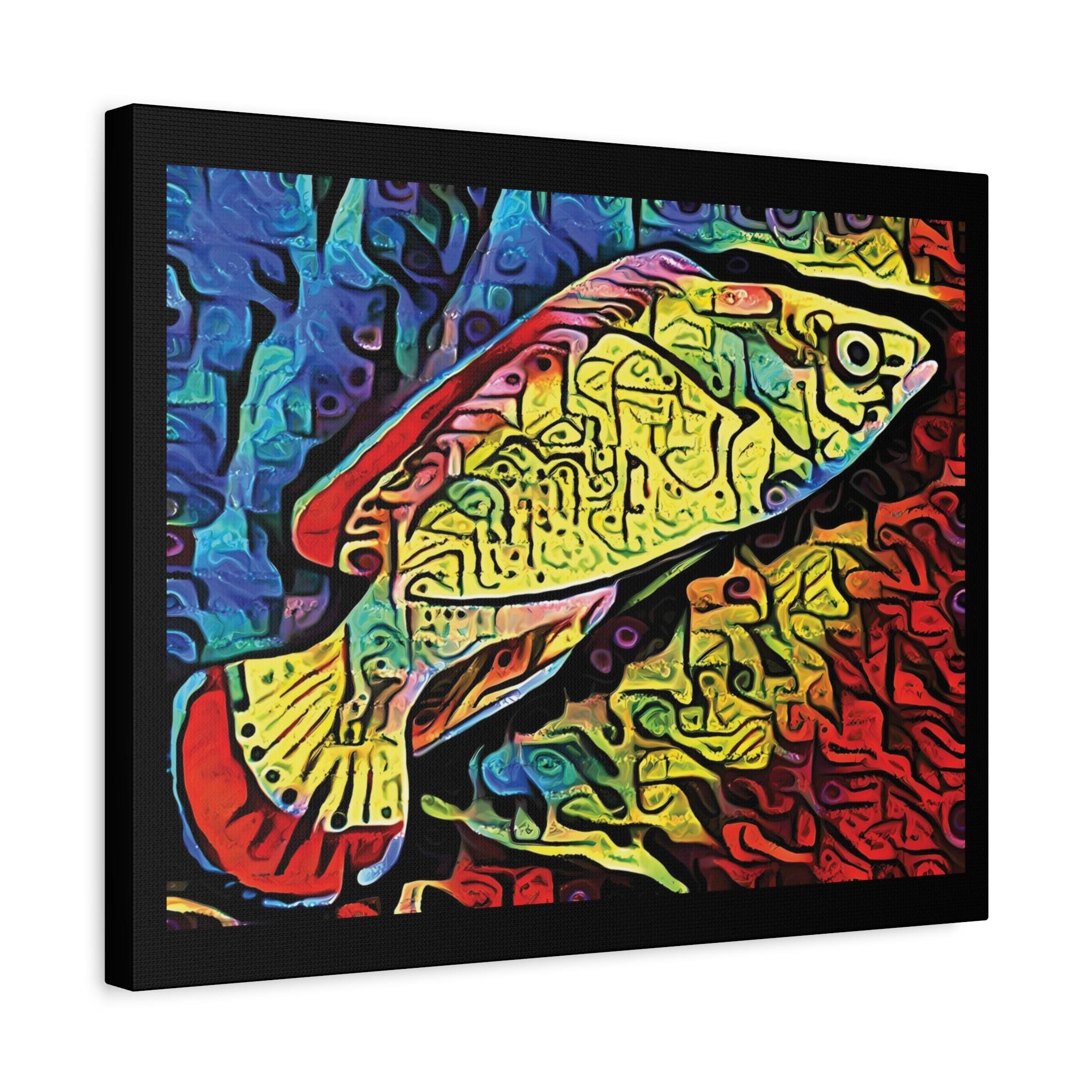 Red Margin Left Canvas Wall Art