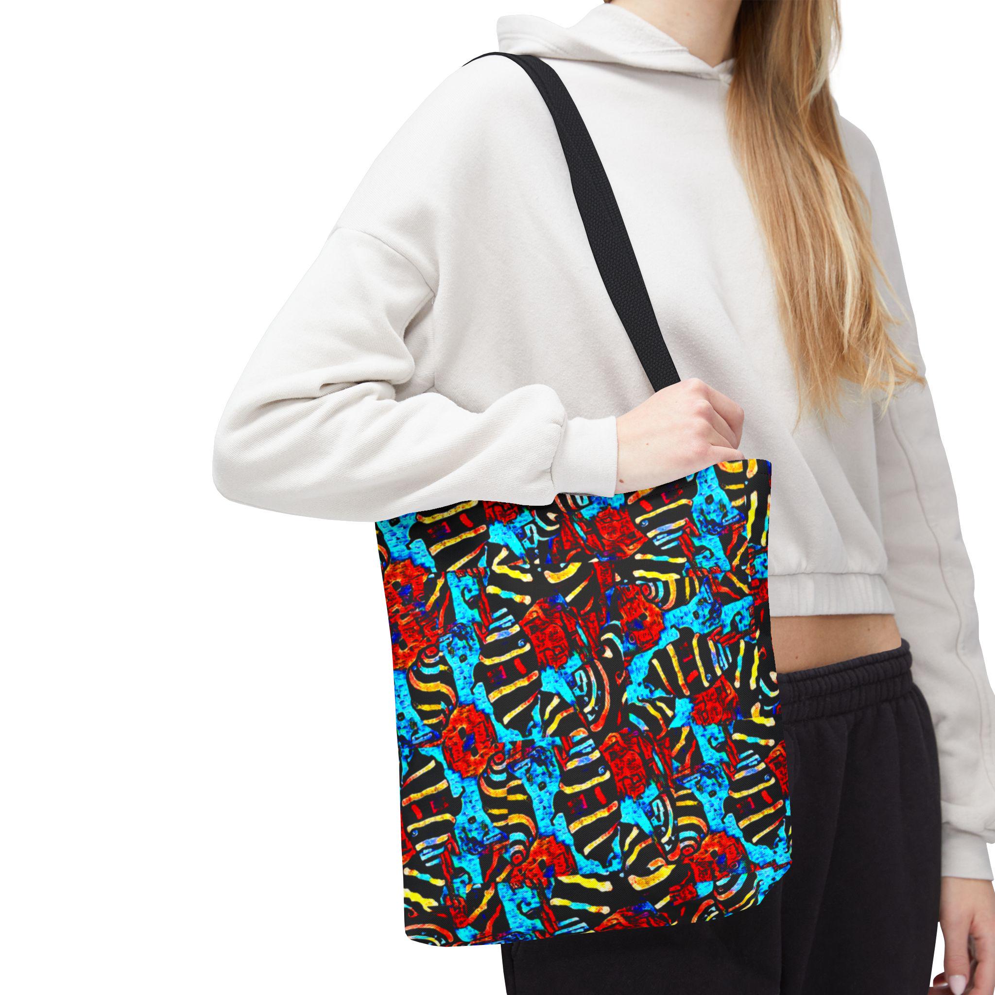 Colorful Snails on Parade Tote Bag | All-Over Print Beach Sand Design
