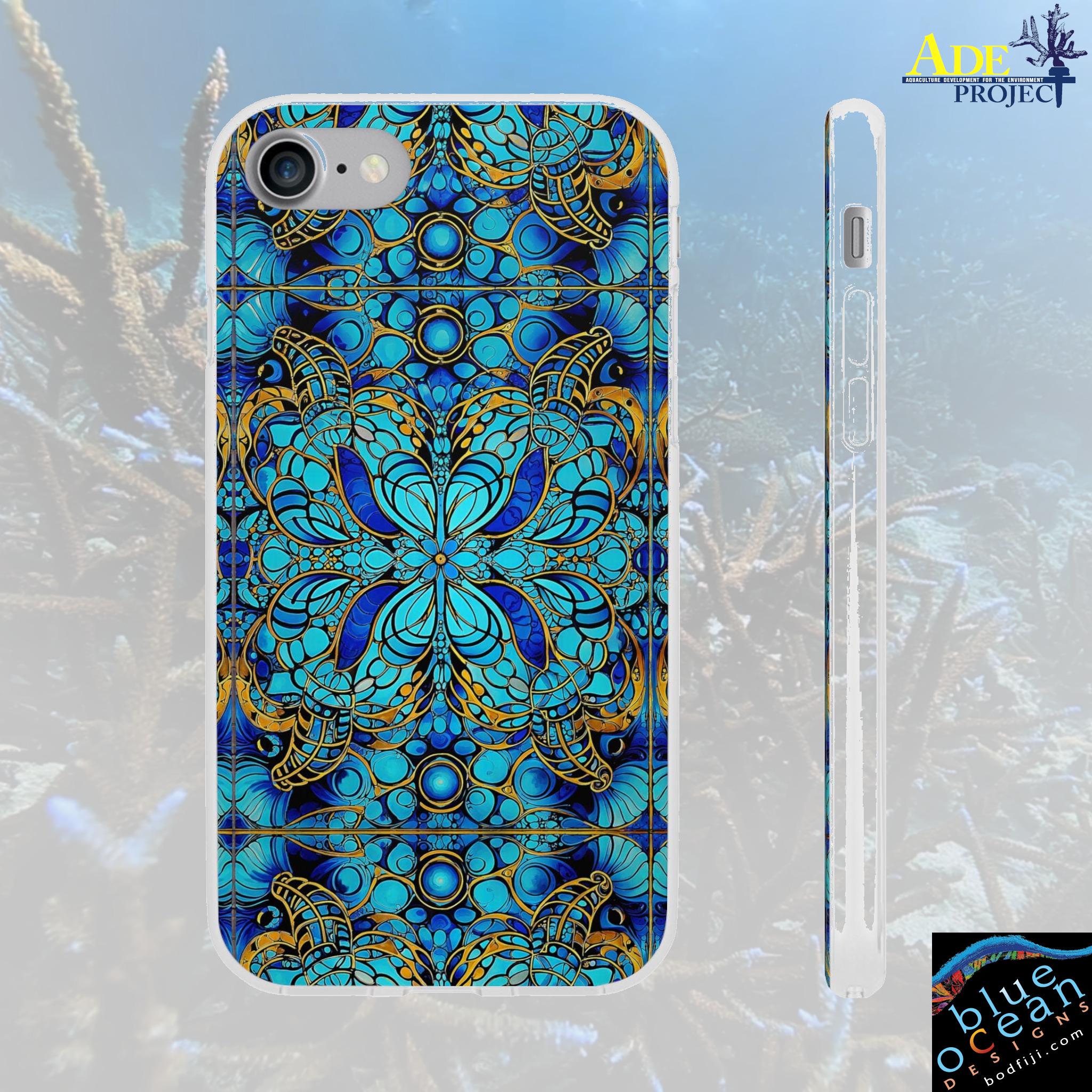 Blue Lobsters iPhone Flexi Case - Walt Smith Fiji Ocean Art - Supports ADE Reef Restoration