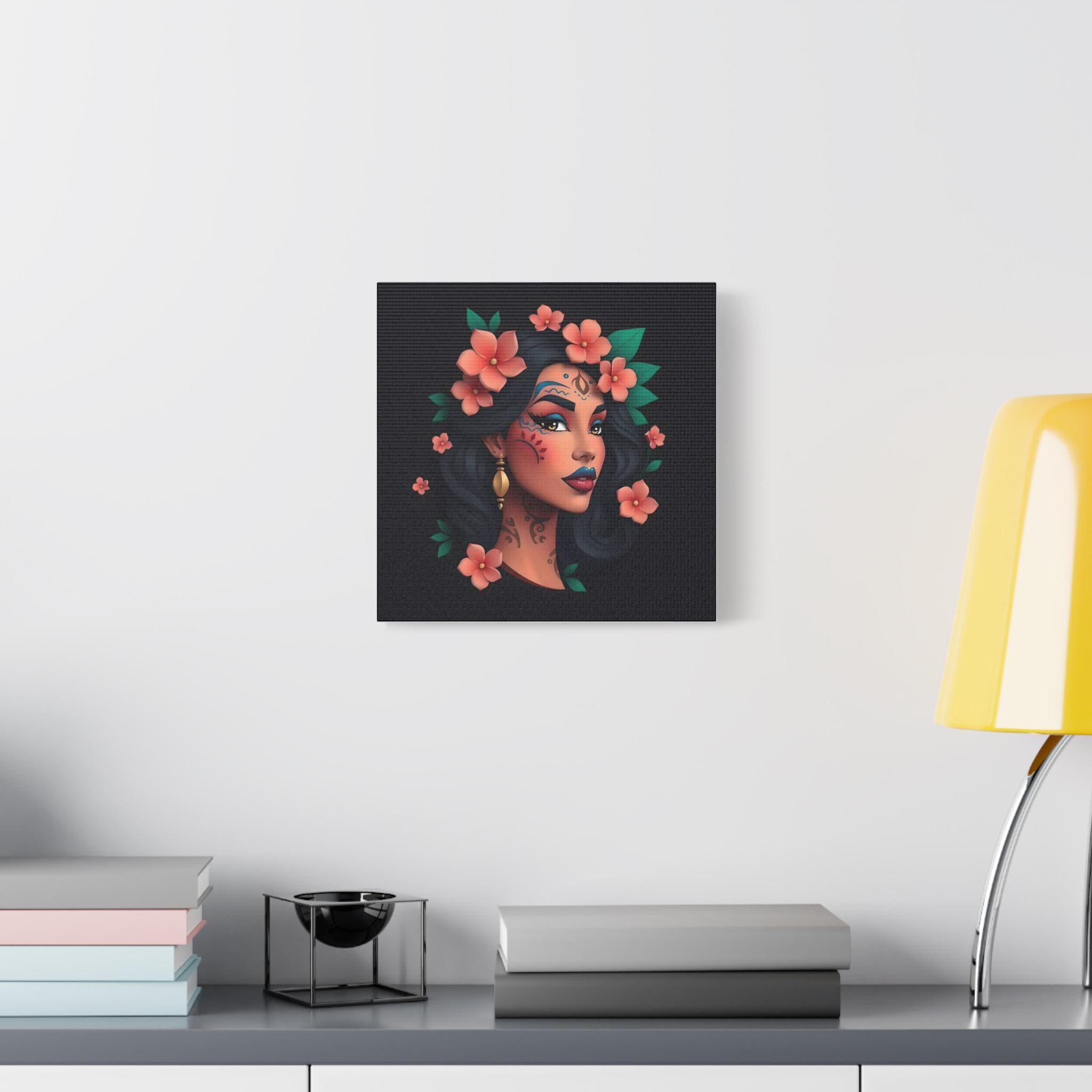 Lady on Black 1 - Canvas Wall Art