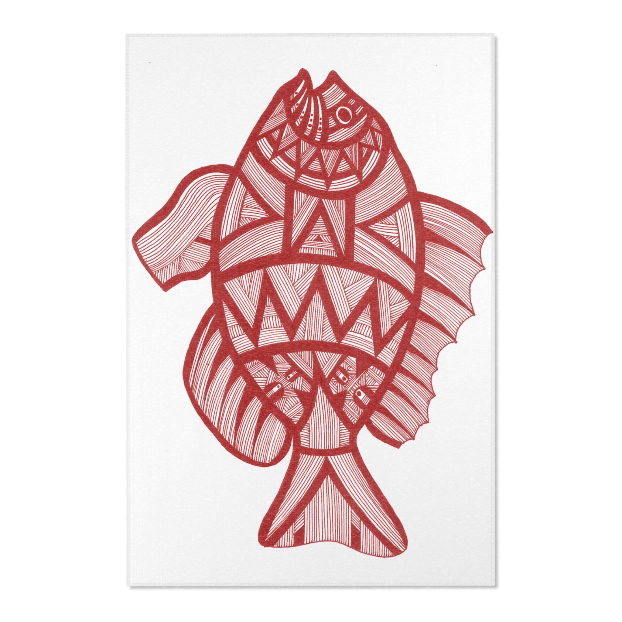Red Fish 5 - Area Rug