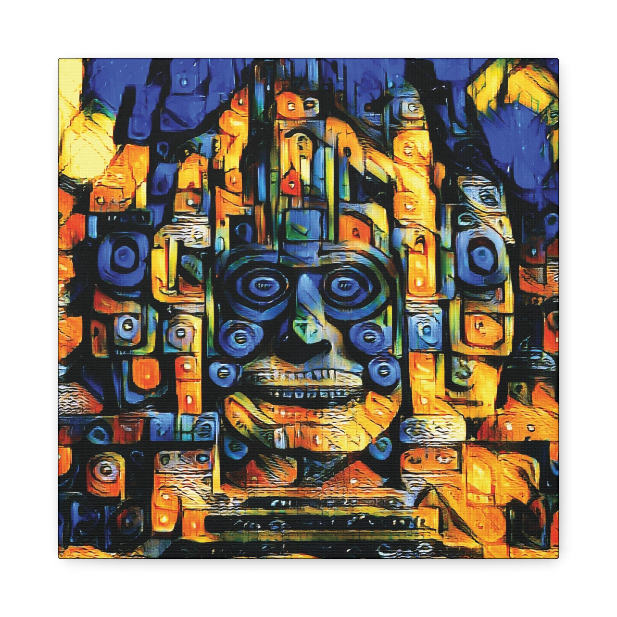 Purple Face Canvas Wall Art