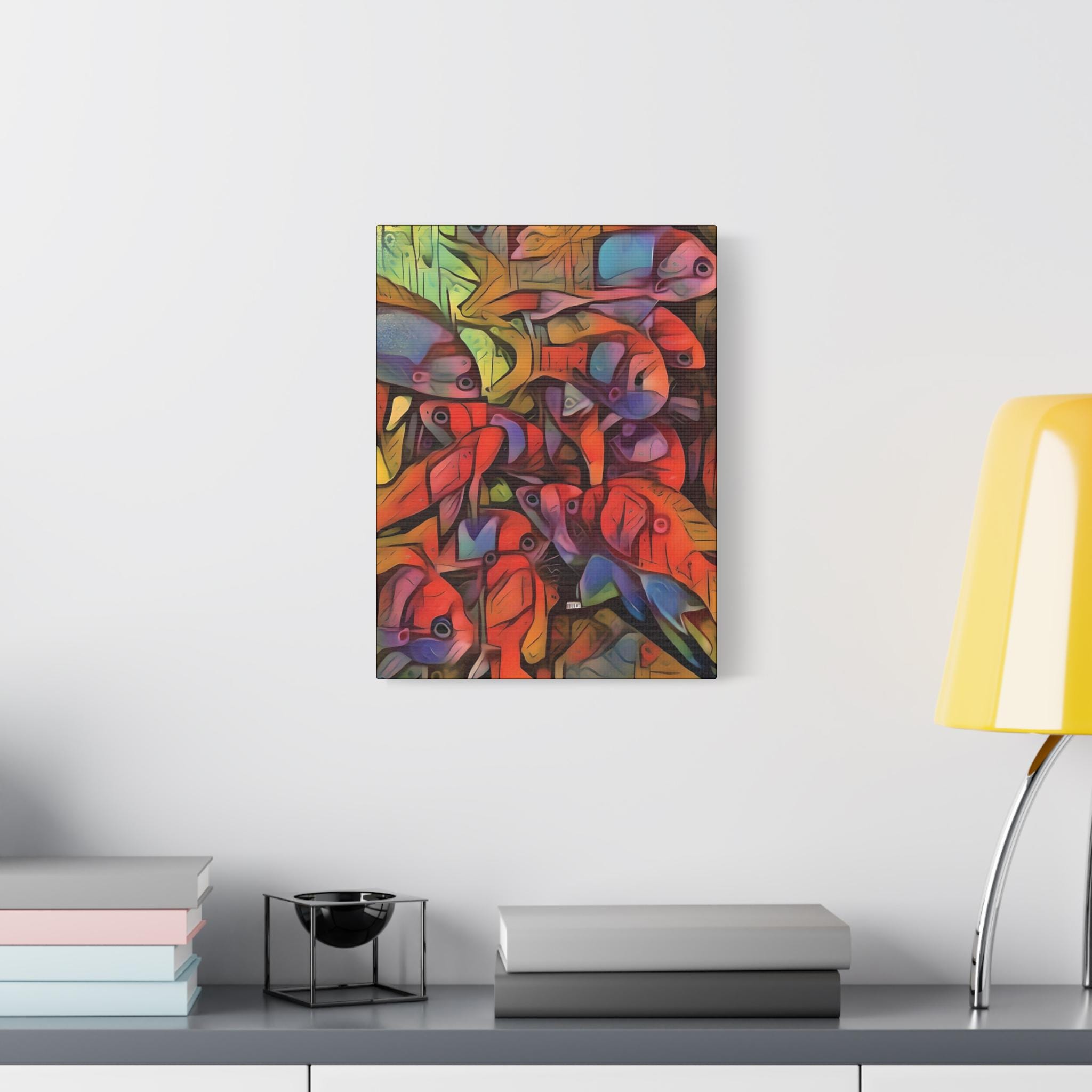 Square Backs Left Canvas Wall Art