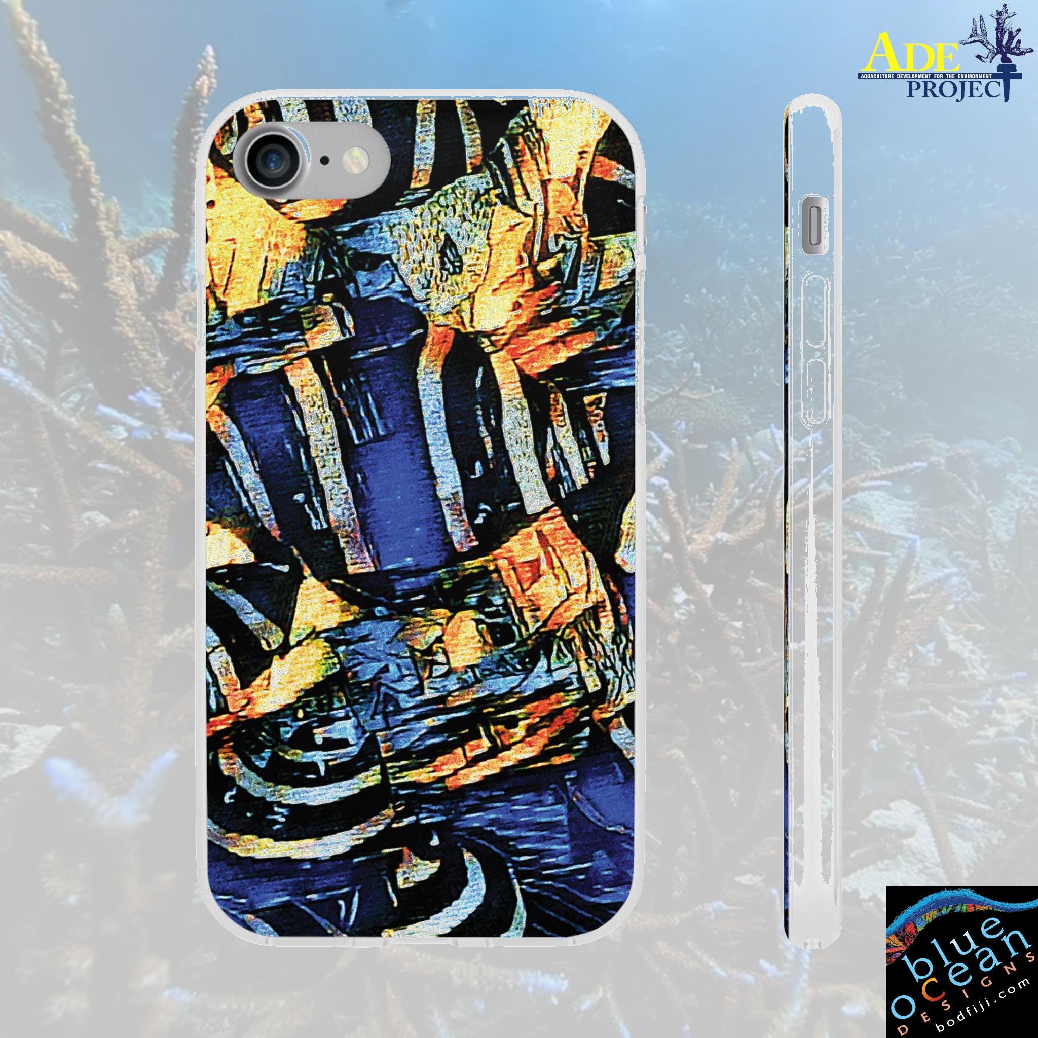 Snails in Blue iPhone Flexi Case - Walt Smith Fiji Ocean Art - Supports ADE Reef Restoration