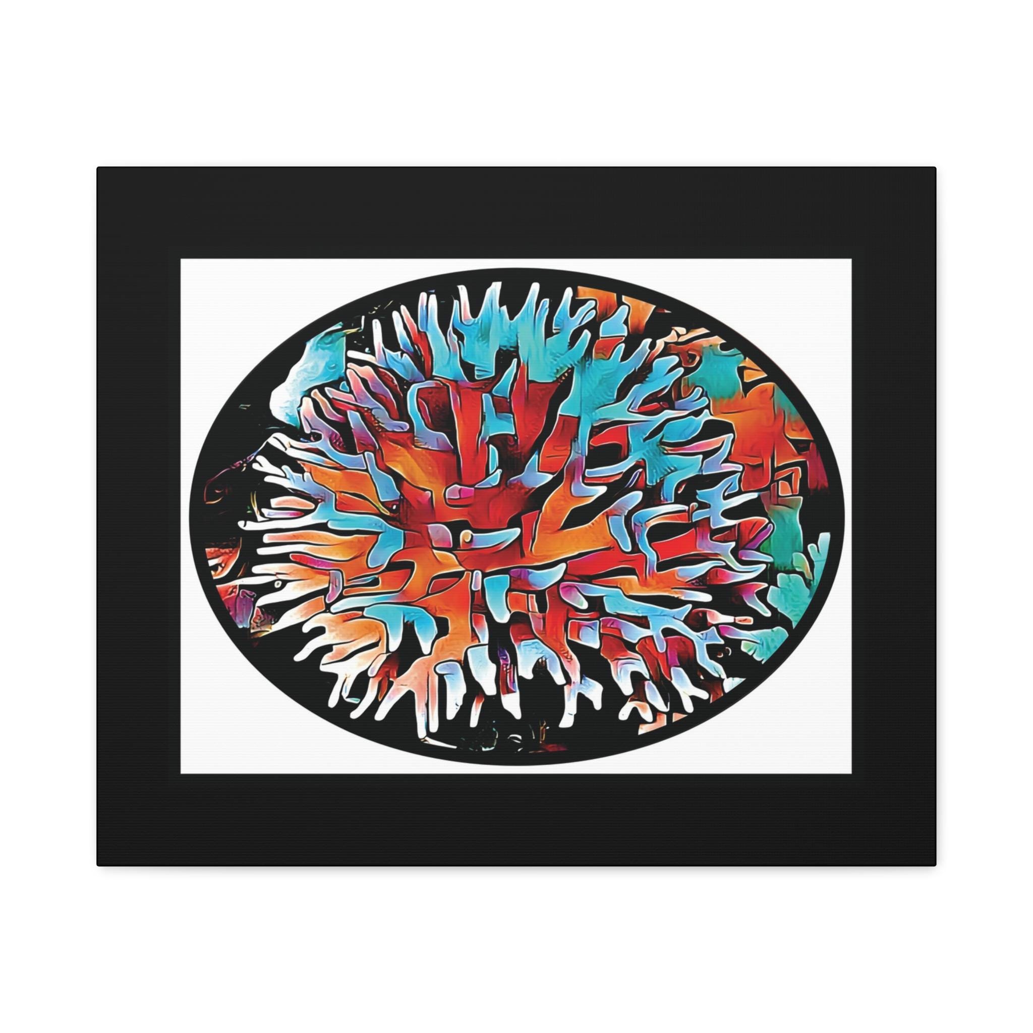 Coral View Egg Canvas Wall Art