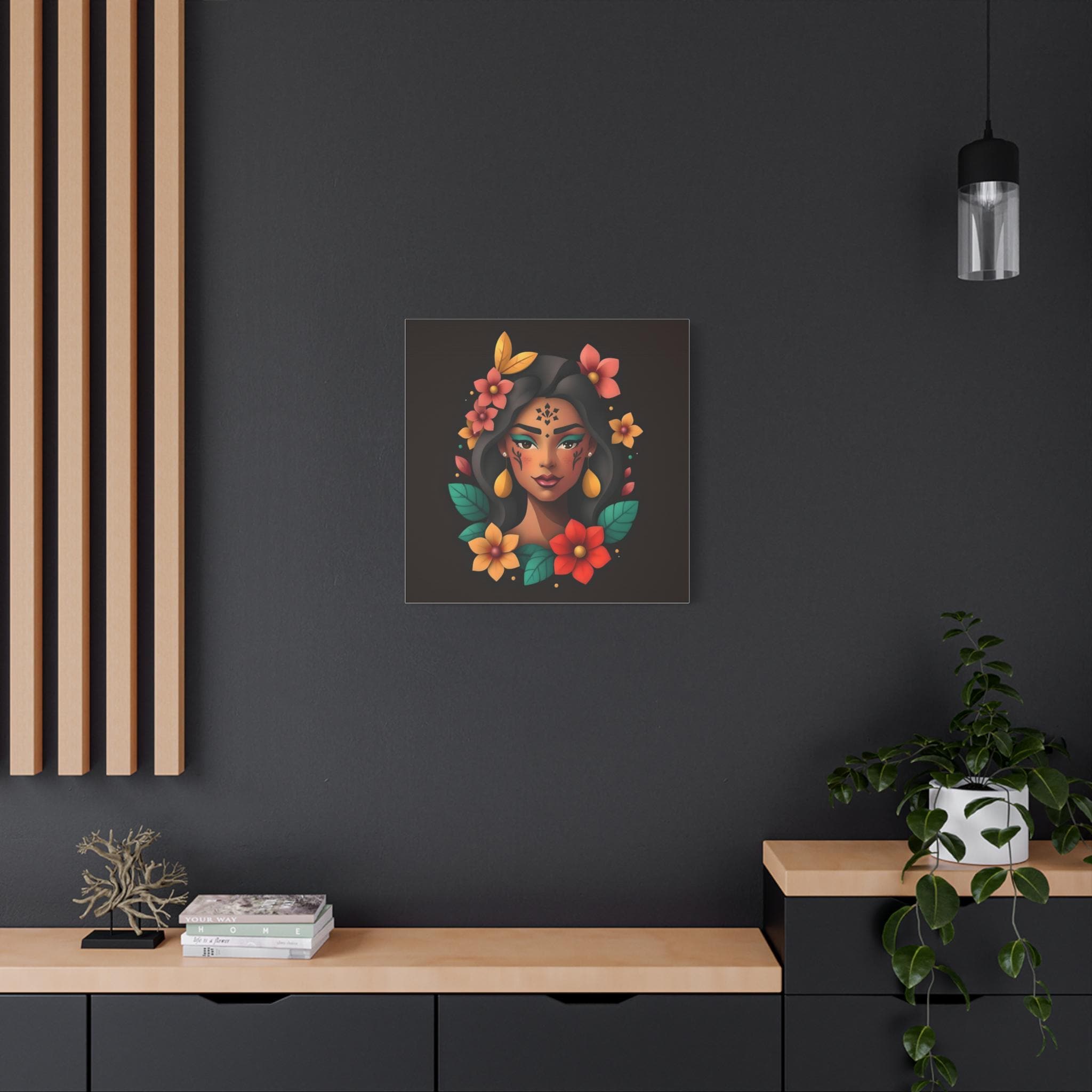 Lady on Black B - Canvas Wall Art