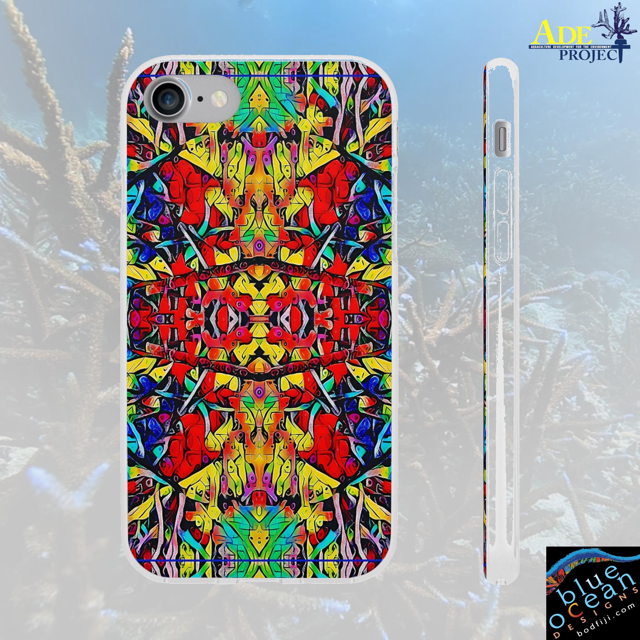 Surfs Up iPhone Flexi Case - Walt Smith Fiji Ocean Art - Supports ADE Reef Restoration