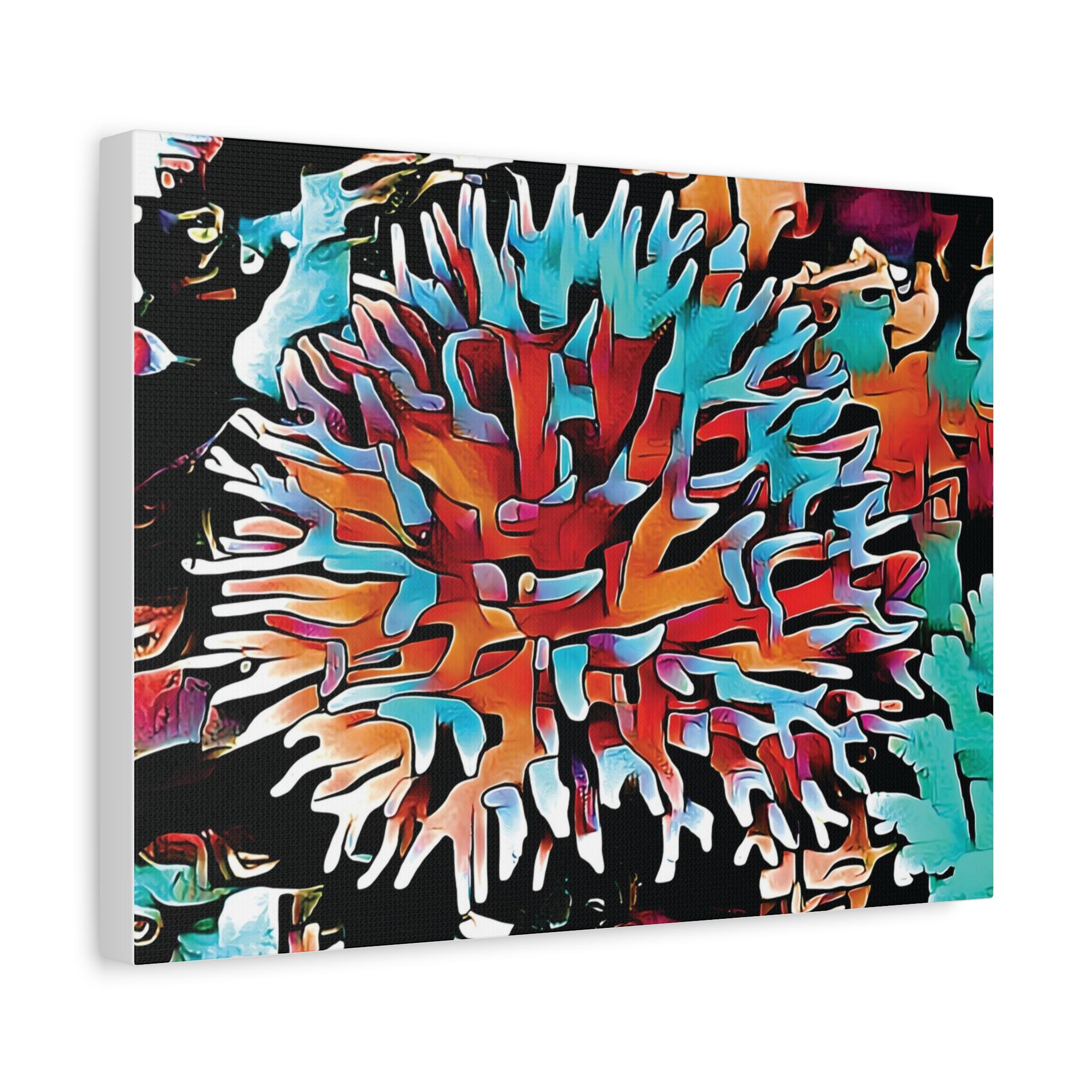 Aqua Spike - Canvas Wall Art