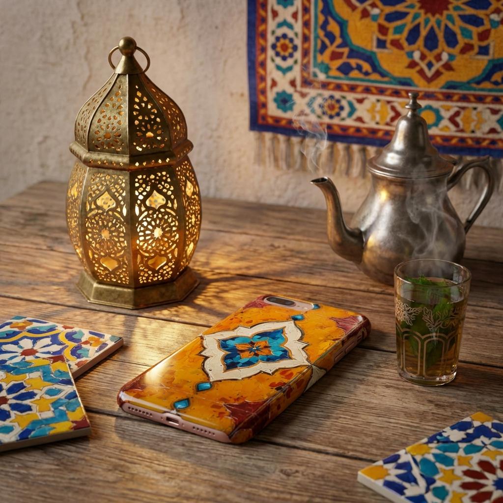 Morocco Tiles iPhone Snap Case - Walt Smith Fiji Ocean Art - Supports ADE Reef Restoration